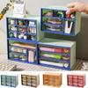 Plastic 9 Grids Storage Box Multi-Layer Stationery Organizer Drawer Type Storage Box  Jewelry