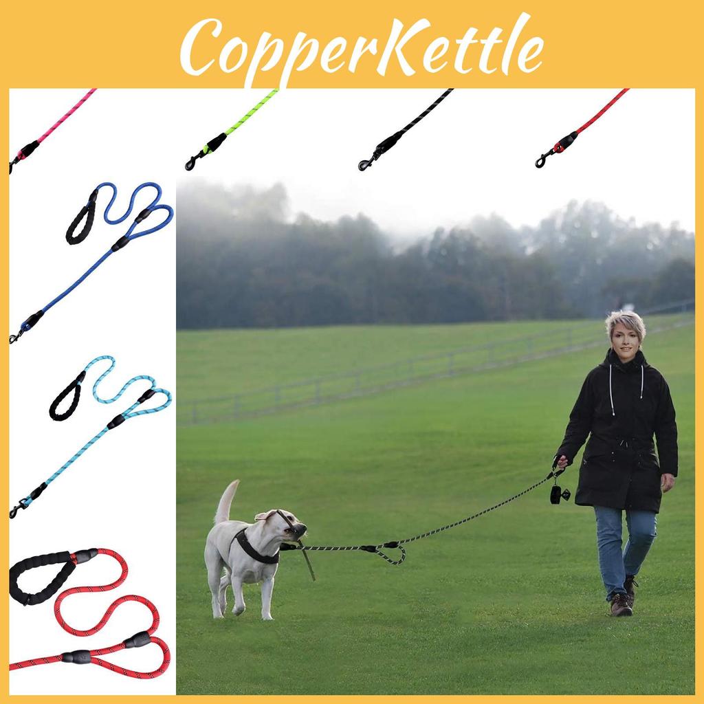 Petcore Pioneer Rope Dog Leash Traffic Padded Two Handle Heavy Reflective Double