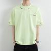 T-shirt Men's Spring Loose Five-quarter Sleeve Round Neck Short-sleeved T-shirt