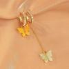 Trendy Butterfly Design Earrings Chic And Unique Street Style Fashion Accessories