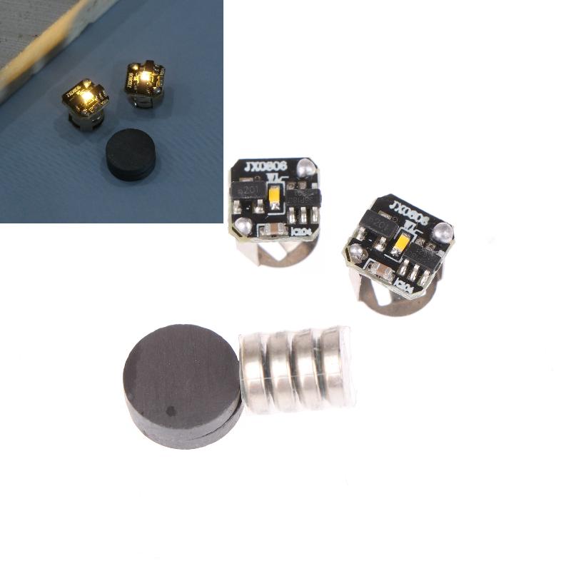 

2 шт. Светодиодный свет Микроволновый магнитный переключатель управления Осветительный чип Анимация Сделай сам плюс Световая модель Игрушка Беспроводная лампа Warm lignt