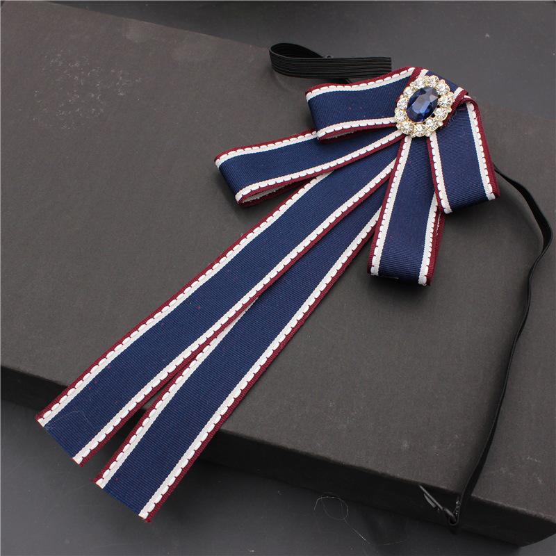 Starry Cat Rhinestone Bow Tie Ribbon Accessory for Women - Korean Style