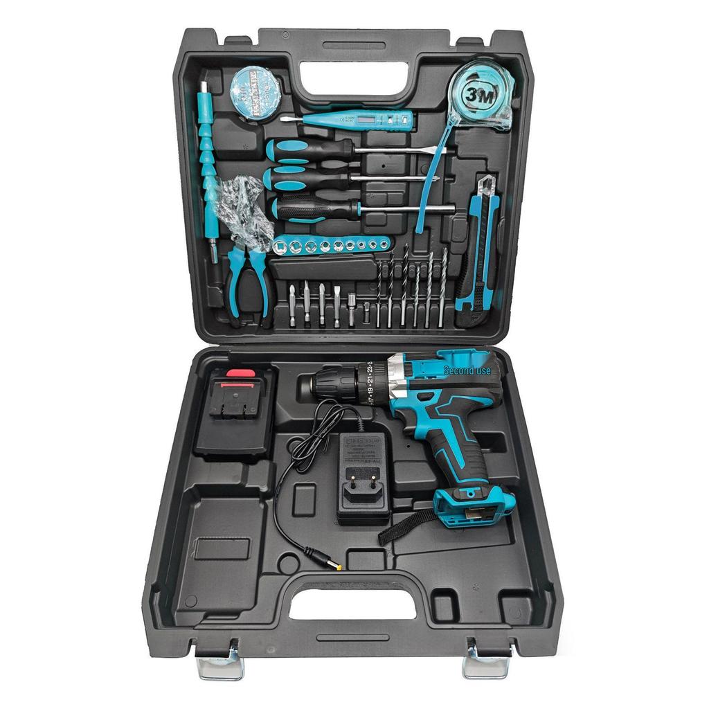 High-Power Cordless Lithium Drill & Multifunctional Electric Screwdriver Set