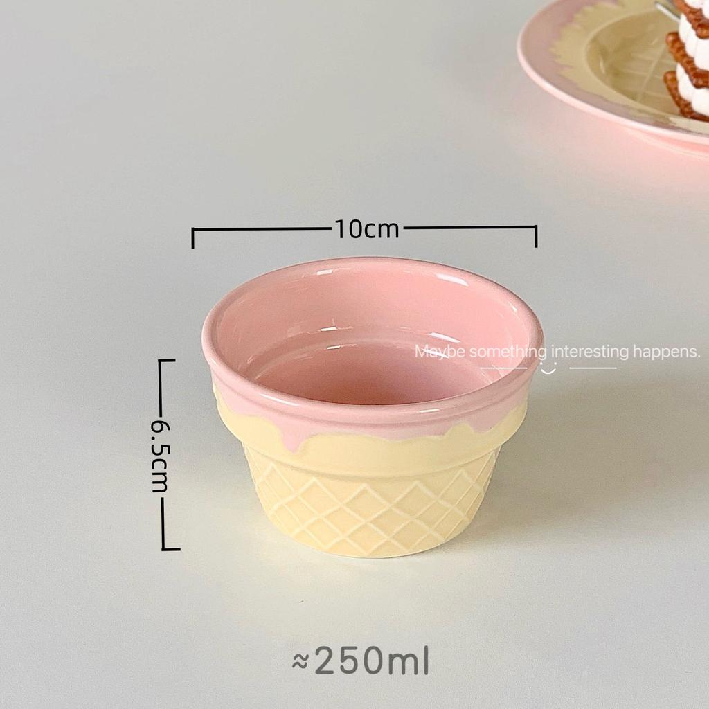 Cute Ceramic Bowls Yogurt Bowl Creative Dessert Tableware Serving Bowl  Household Dishes