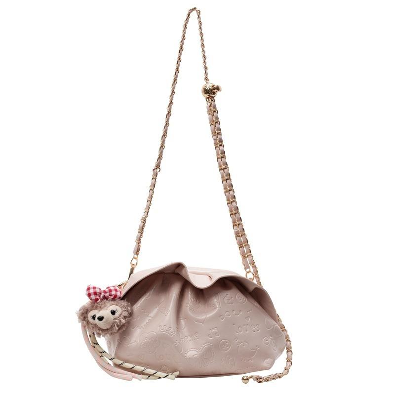Popular Chain Small Bag Women's New Premium Pleated Cloud Bag Versatile Shoulder Messenger Shell Bag