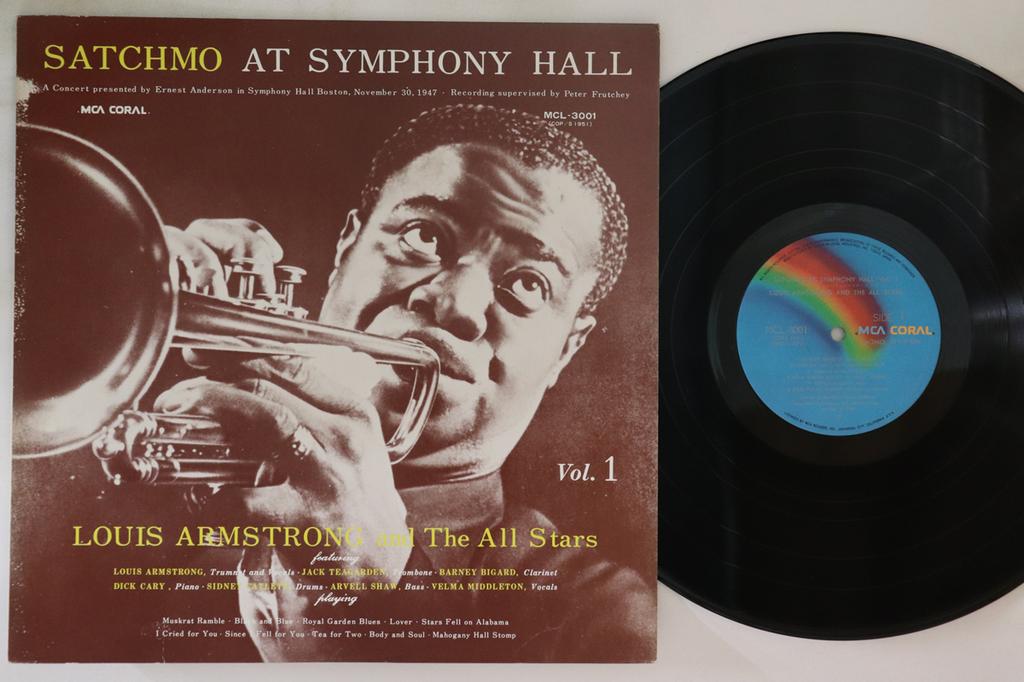 LP Record LOUIS ARMSTRONG - Satchmo At Symphony Hall Vol.1 MCL3001 MCA CORAL 1975 Japan Jazz
