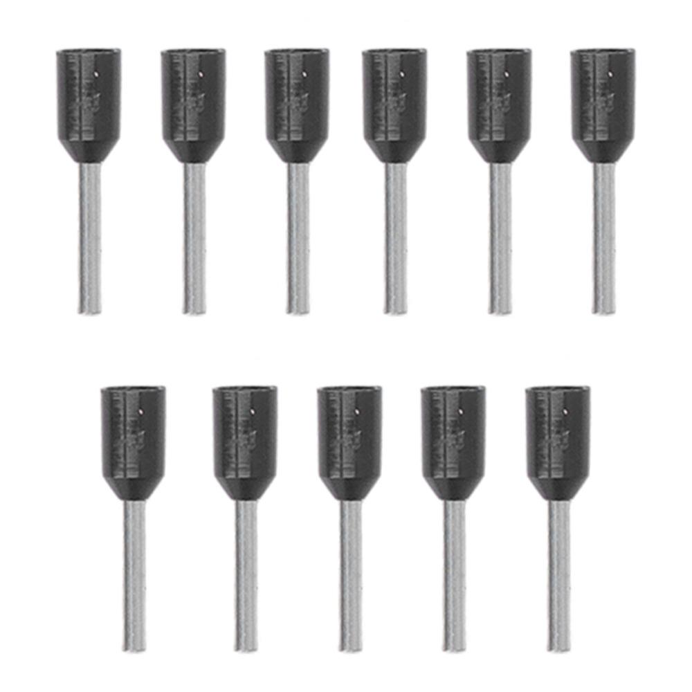 1000PCS Durable E0508 Ferrule Terminal 22AWG Tubular Insulated Crimping Terminal Black Color Cable Crimp Sleeve Machinery