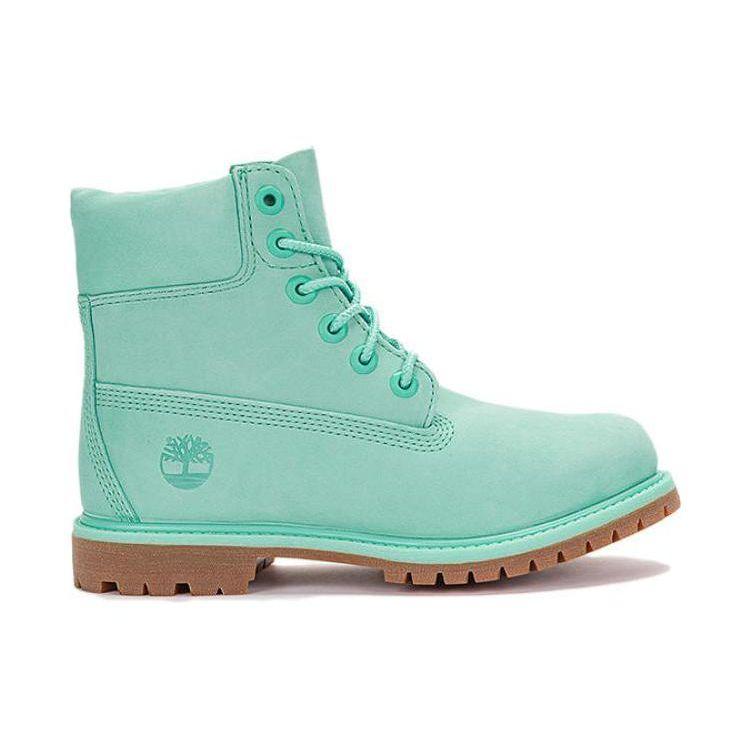 Timberland Leather Durable Shock Absorbing Comfortable Versatile Waterproof Short Boots Women boots Light-Green A412B