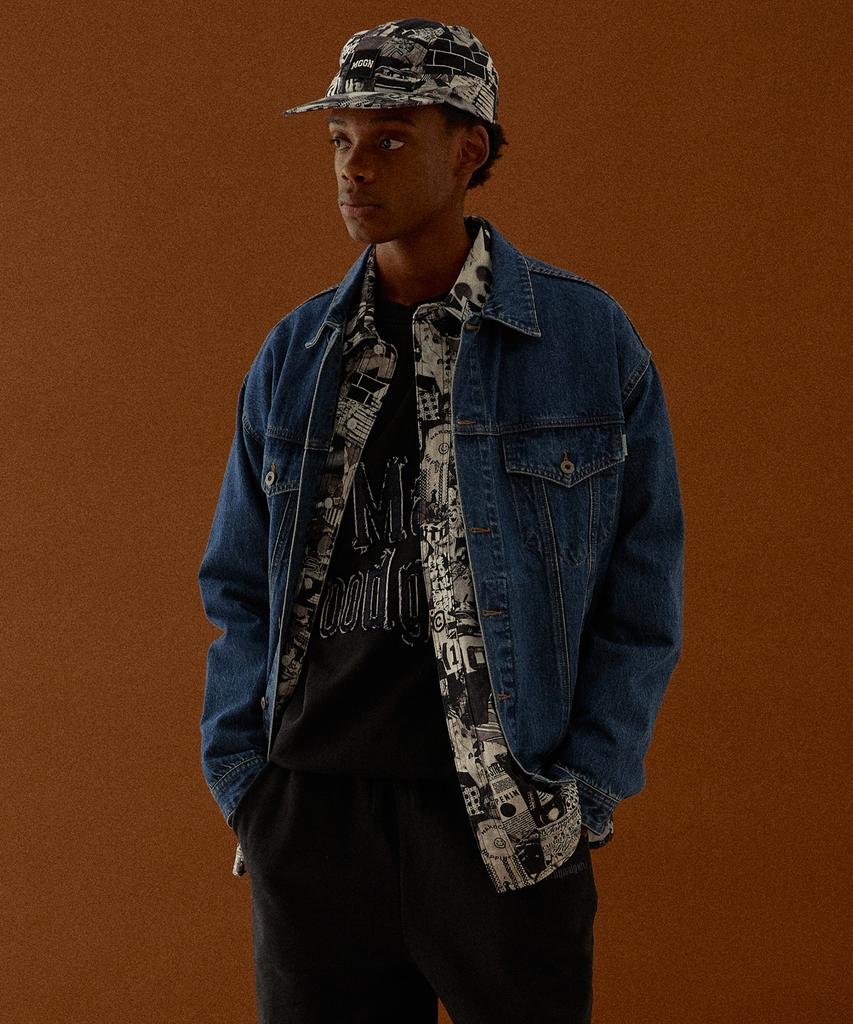 MAGOODGAN Headwear 9305 Collage Print Mono Camp Cap