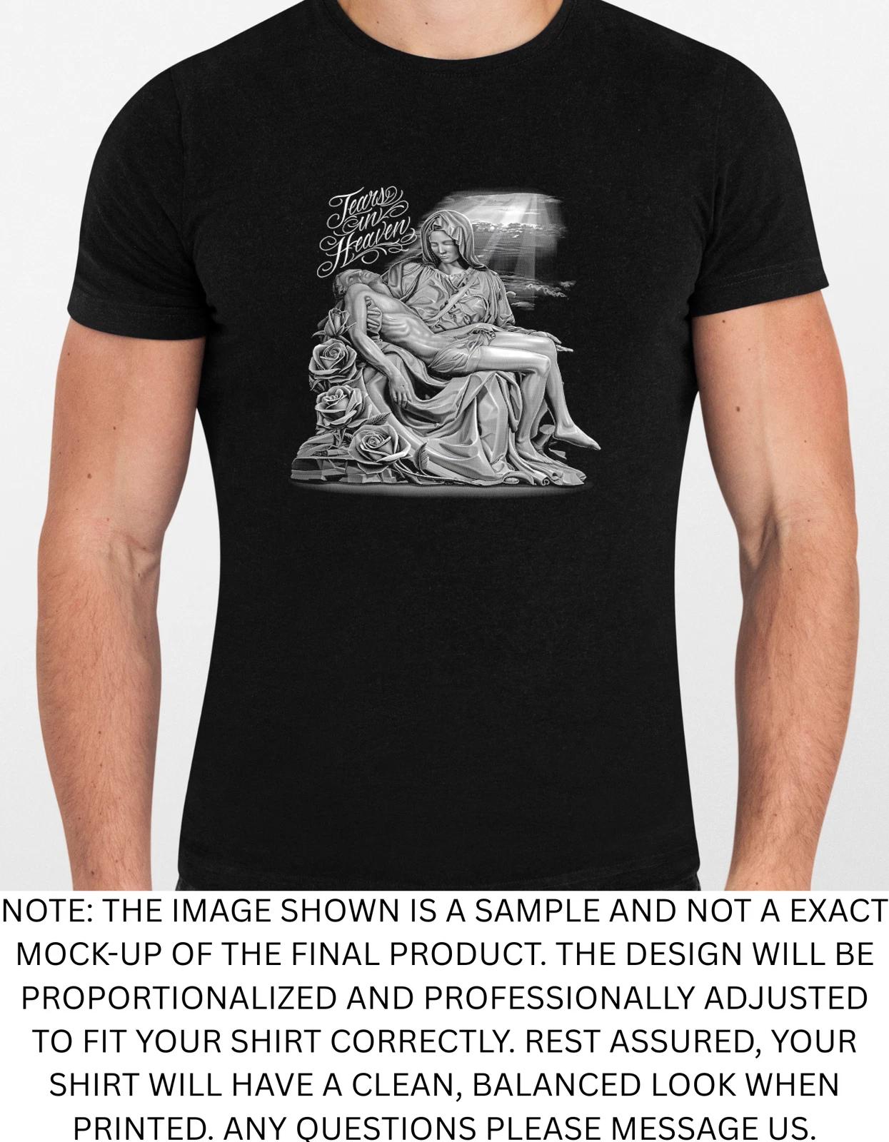 Men s and Women s T-shirts Tears In Heaven Statue Graphic S