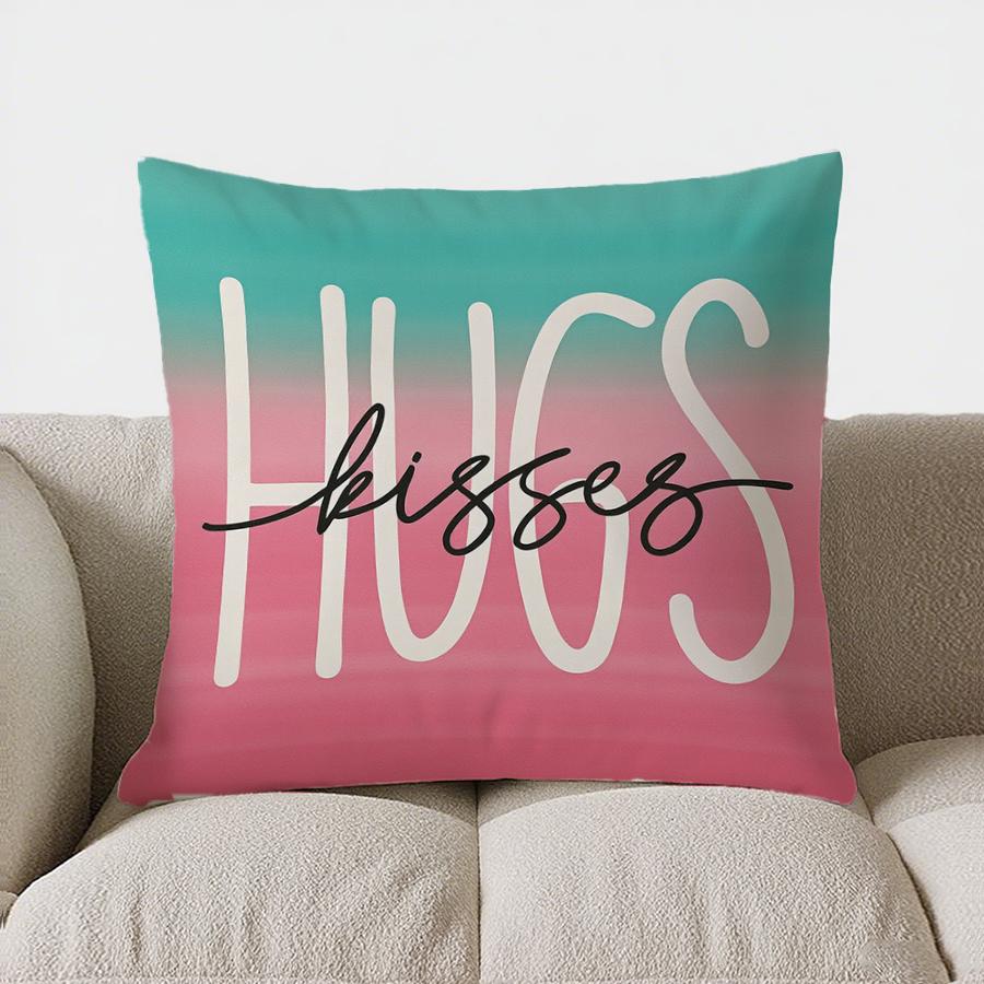 

Home Decor Cute Bunny Ears & Polka Dot Pillow Cover Pattern Cushion Cover Suitable For Sofa Bedroom Car Pillow Cover 40x40cm