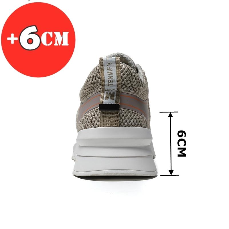 Fashion Sneakers Men Elevator Shoes High Increase Shoes for Man Casual Height Shoes Insole 6CM Sports Shoes