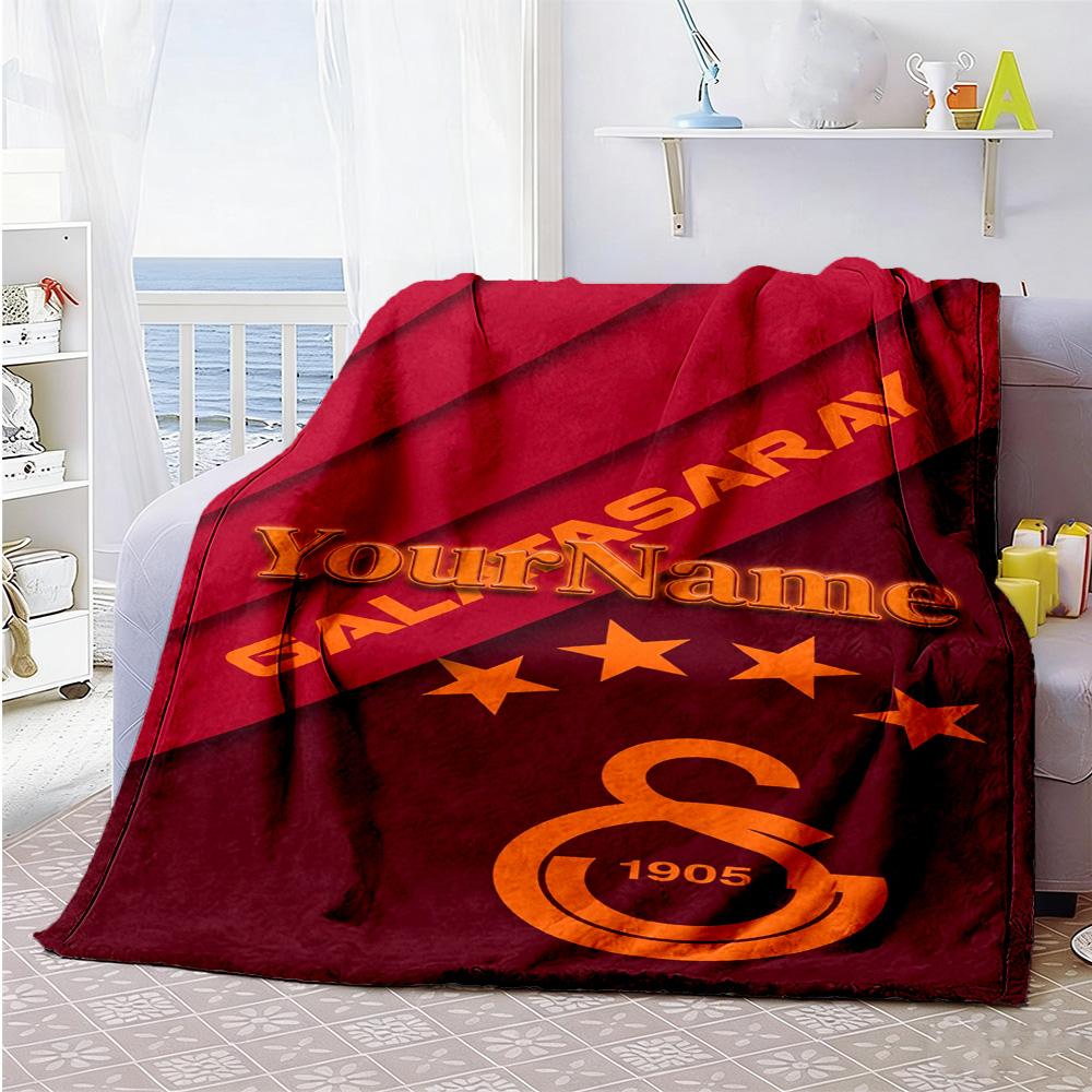 Galatasaray Personalized Name Blanket Gift Personalized Blanket Durable Comfort Throw For Livingroom Couch Office Living Room Four Seasons Universal