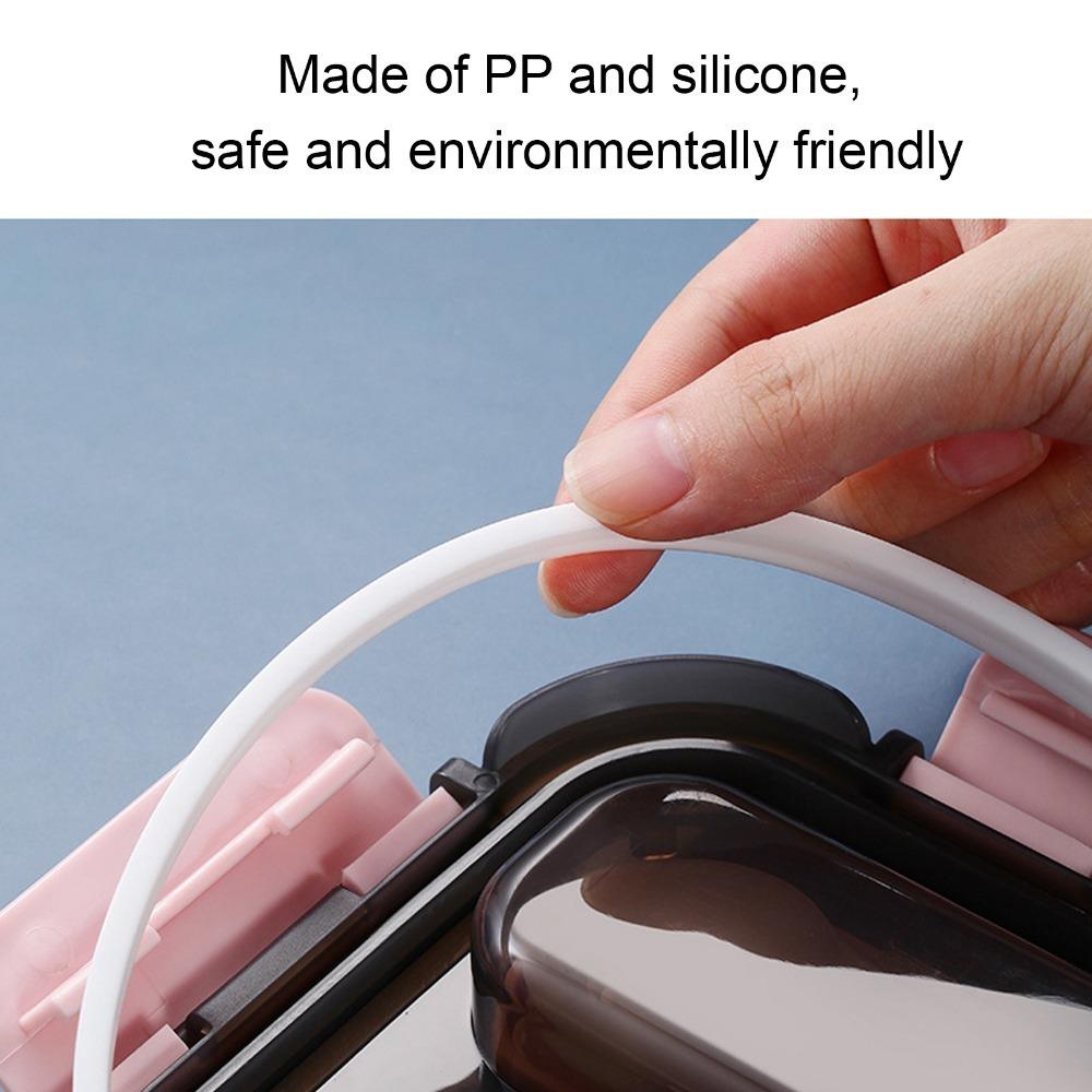 2 Compartment Leakproof Lunch Box PP Food Storage Container Cute Insulated Lunch Box  For Picnics