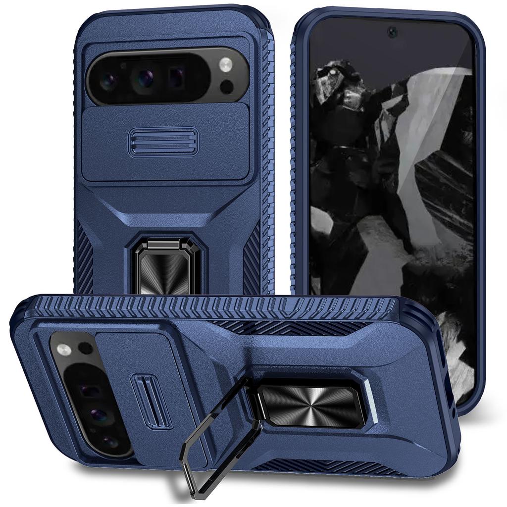 For Google Pixel 10 Pro XL/Pixel 9 Pro XL Case Camshield Kickstand TPU+PC Anti-Slip Phone Cover