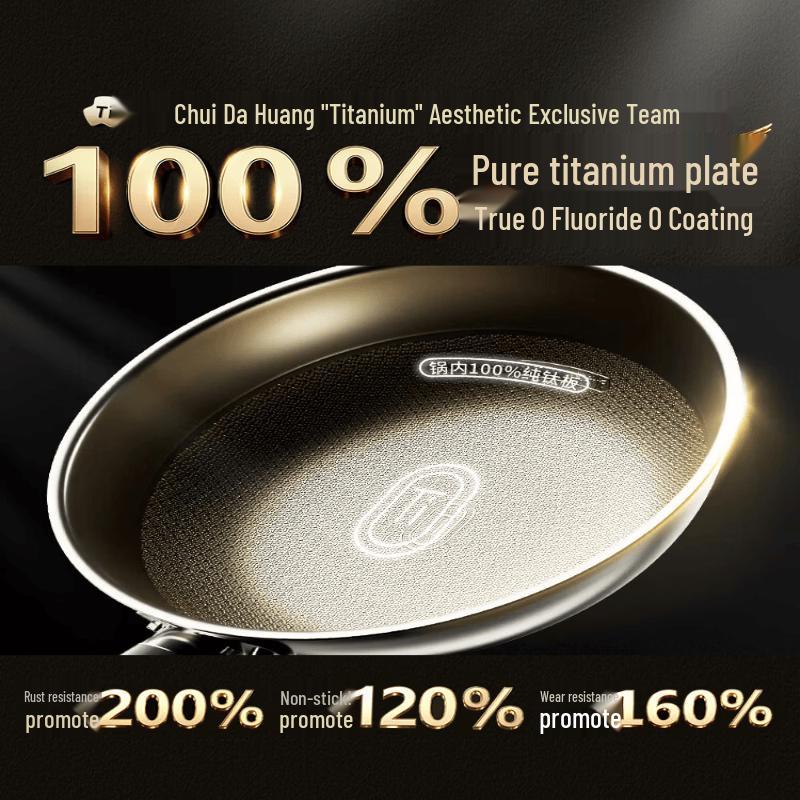 COOKER KING 100% Pure Titanium Non-Stick Wok