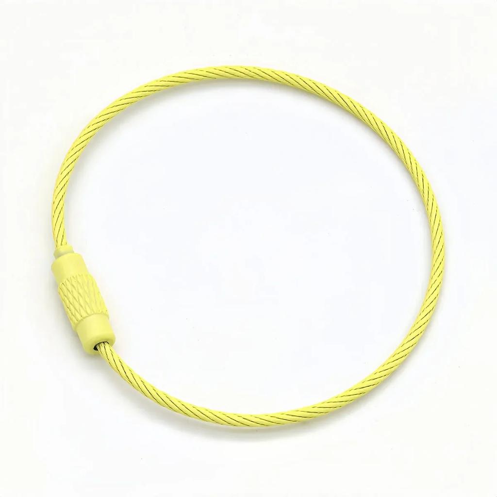 10-100 Stück Edelstahl Draht Schlüsselring Schlüssel Schlüsselanhänger Kreis Seil Kabel Schlaufe Outdoor Camp Gepäckanhänger Schraubverschluss Gadget