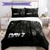 3Pcs Dark Misty Forest Survival Eerie Dayz Wilderness Aesthetic Bedding Quilt Set Quilt Cover Gift For Fans 1 Duvet Cover 2 Pillowcase Game911