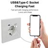 Power Outlets Germany Plug Socket PC Panel EU Standard 16A Electrical Wall Charger Adapter With Usb Type-C Charging Port