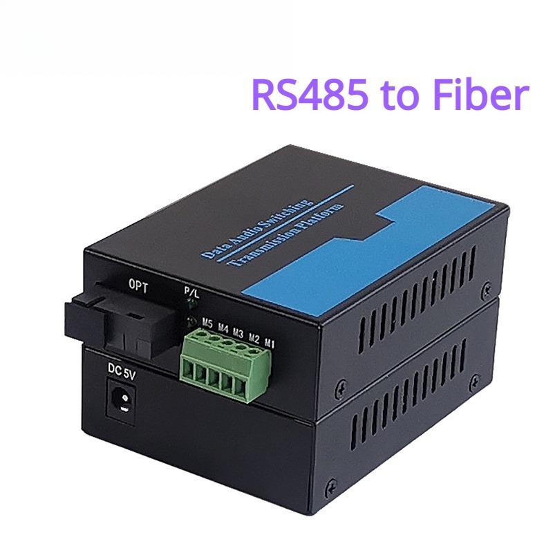 Single-mode 20km SC RS485 Bi-directional Optical Transceiver Fiber Converter 1-channel bidirectional RS485