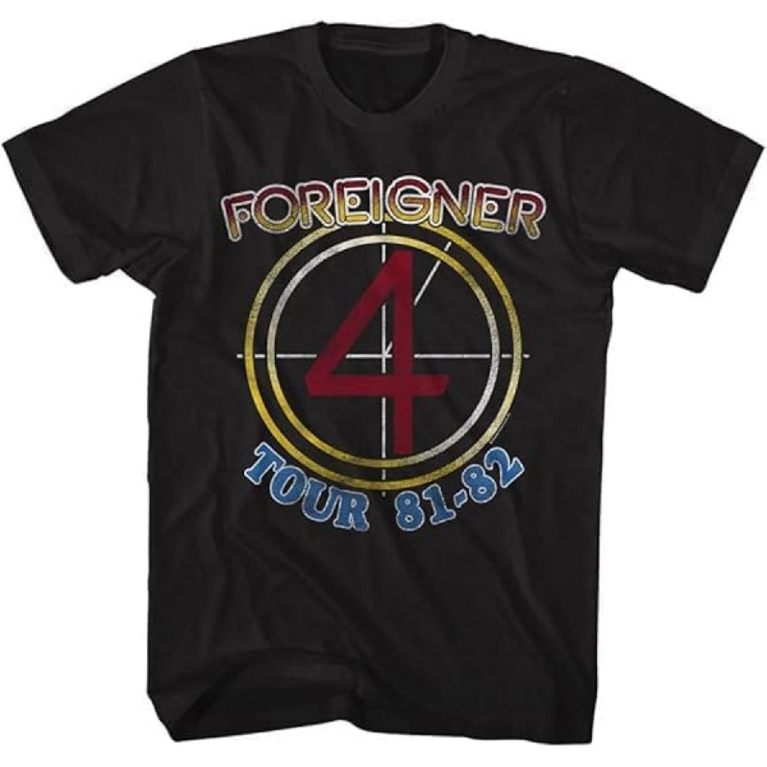 

Foreigner T Shirt Tour 81-82 Mens Short Sleeve T Shirts Vintage Style 80s Music Graphic Tees(1) XXXXXL різнокольоровий