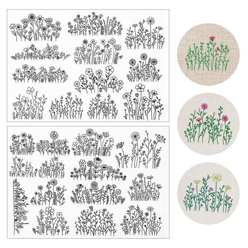 4 listy A4 Stabilizátory pro ruční šití Rozpustné ve vodě Stabilizátor na odtržení Stabilizátory pro strojní vyšívání se vzory