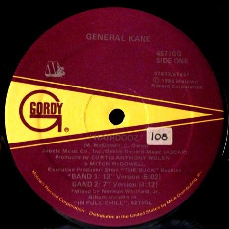 

12inch Record GENERAL KANE - Hairdooz 4571GG Gordy 1986 US Dance & Electronica Used