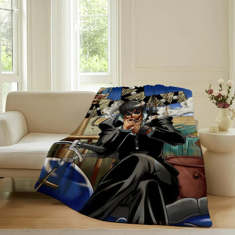 Adventure Anime T Ttrigun Blanket For Sofa Office Bed Plane Travel Sleep Read Relax Camping Soft And Warm