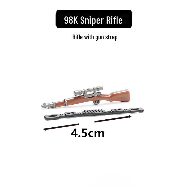 

«Набор фигурок военного собрания»: Цветное оружие, пластиковые аксессуары, настольная модель для песка