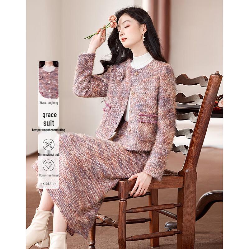 Watery Years Petite Women s Chic Round Neck Winter Set XL