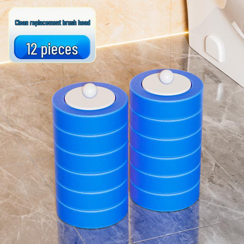 Wandmontiertes Toilettenbürsten-Set mit Einweg-Ersatzköpfen