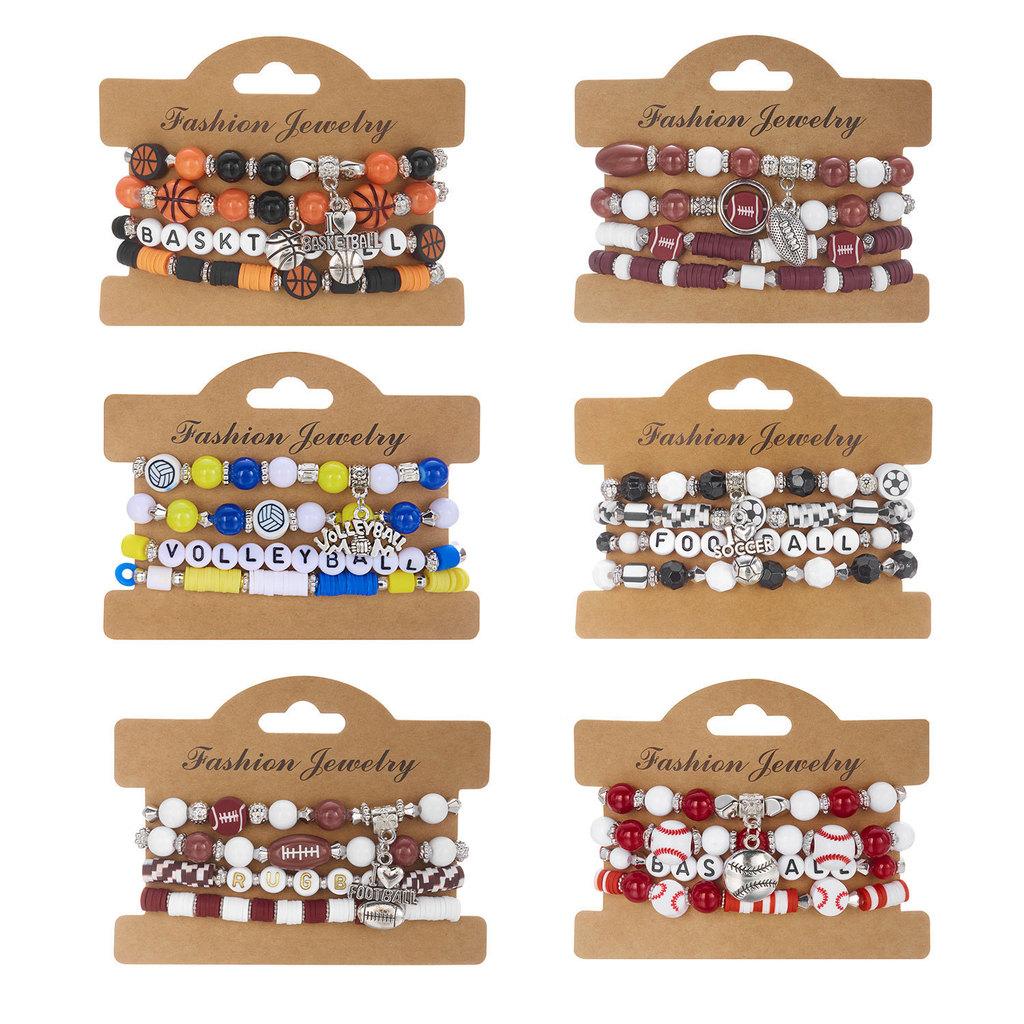 Sports Jewelry Geometric Alloy Handmade Unisex Bracelet For Sports Enthusiasts