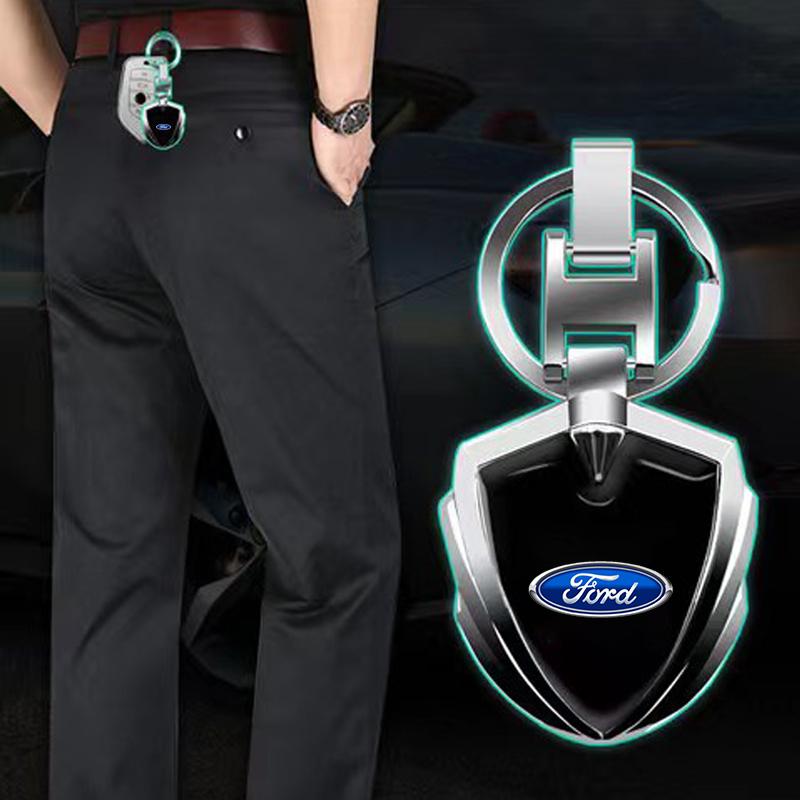 1Pcs 3D Metal Key Rings Car Emblems Keychain For Ford Focus 2 3 4 Mondeo MK1 MK2 MK4 MK3 Fiesta ST Line Kugo Transit Escape Fusion Explorer