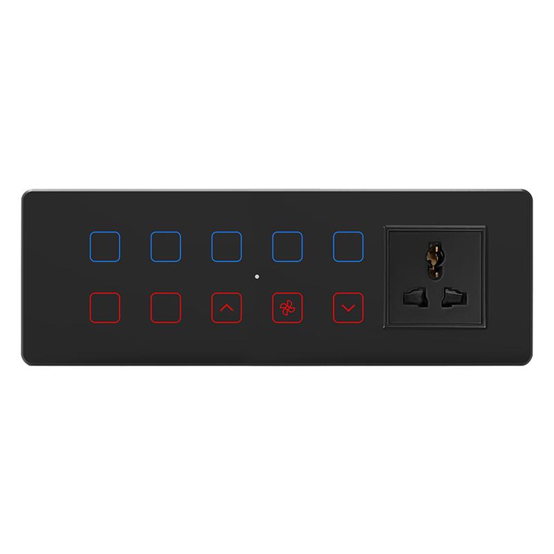 Dual Socket Switch 8M Indian Standard Wall Touch Switch Compatible with Alexa Google Assistant Voice Control Tuya