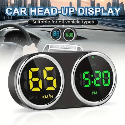 Digitale Uhr HUD GPS-Tachometer Übergeschwindigkeitswarnung Müdigkeitserinnerung