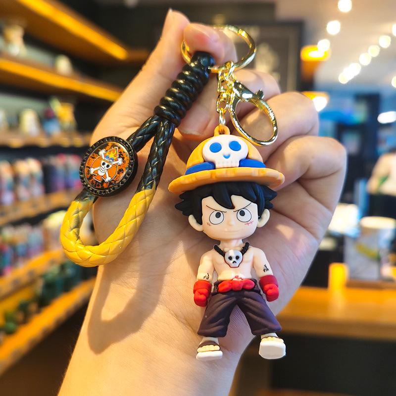 Cartoon Knit Luffy & Zoro Keychain Pendant