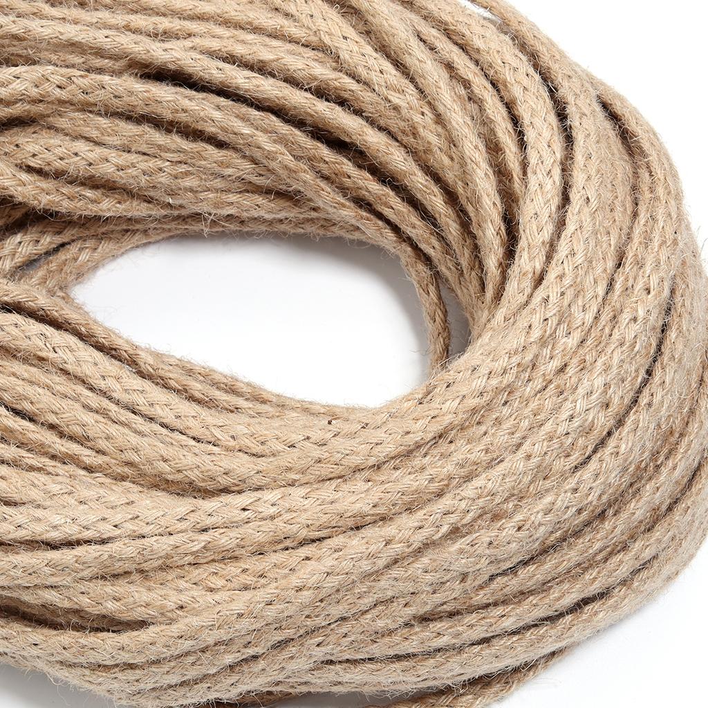 10yards/pack 6/8mm Natural Jute Rope Bold Eight Strand Twisted Cord Rope For Home Crafts Party DIY Clothing Gift Packing Decor