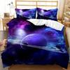 Galaxy Universe Outer Space Bedding Set Duvet Cover Sheet Printed Bed Set Pillowcase Bed Full Queen King Size Comforter Bedroom