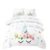 Cartoon Unicorn Three-piece Set Digital Print Fluffy Duvet Cover