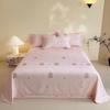 Premium 100% Long-Staple A-Grade Pure Cotton Satin Bed Sheet for Dorms