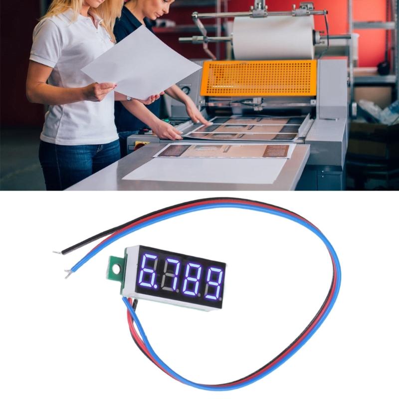 Funcational 4Digit LED Voltmeter Voltage Tester Panel Meter DC0-100V With Reverse Connection Protections for Car