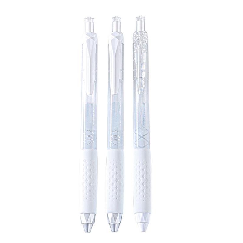 

3PCS Retractable Gel Pen Ergonomic Silicone Grip Gel Pen 0.5MM Tip Quick Drying Inks for Student Office Workers Writing белый