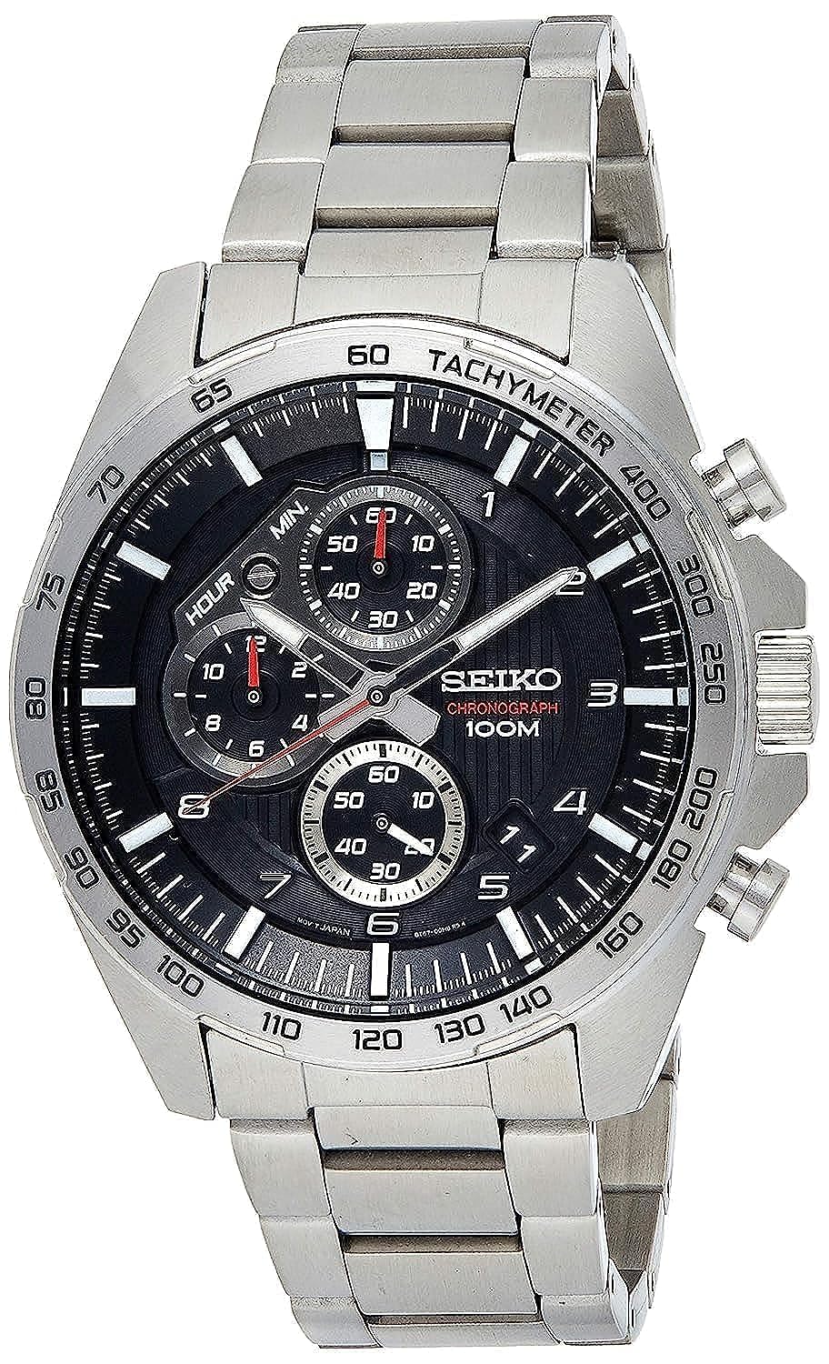 

Годинник SEIKO Quartz Chronograph 100M водонепроникний чорний циферблат SSB319P1 [Seiko] для чоловіків [зворотний імпорт] срібний