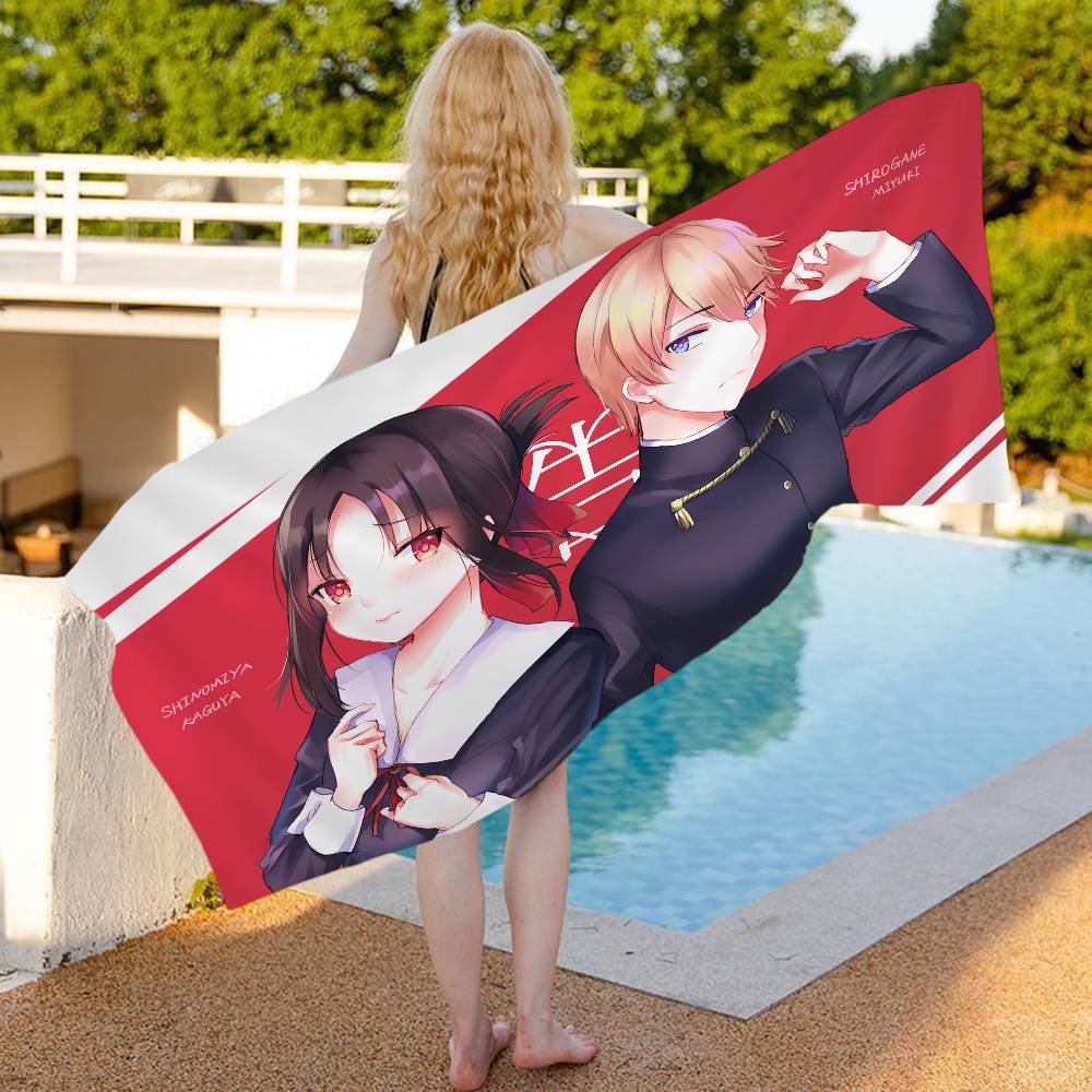 Anime K-Kaguya-Sama Love Is WarS Microfiber Beach Towel Absorbent Quick dry Soft Yoga Swimming Resort Mountain Climbing Towel