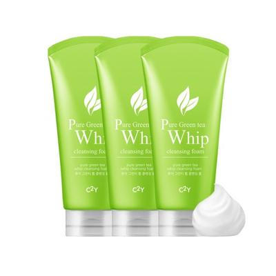C2Y Reiner Grüntee Peeling-Reinigungsschaum 120ml*3Stk