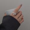 Women's Personalized Pleated Wave Thumb Ring - Niche Design Openwork Index Finger Fashion