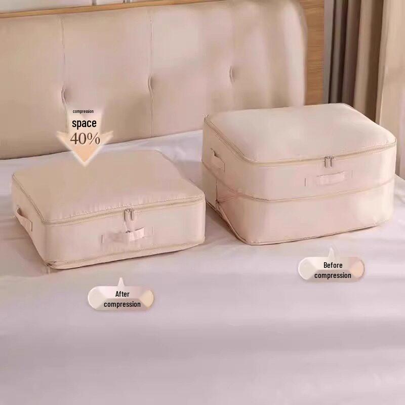 Compressible Storage Bag for Quilts, Jackets, and Bedding