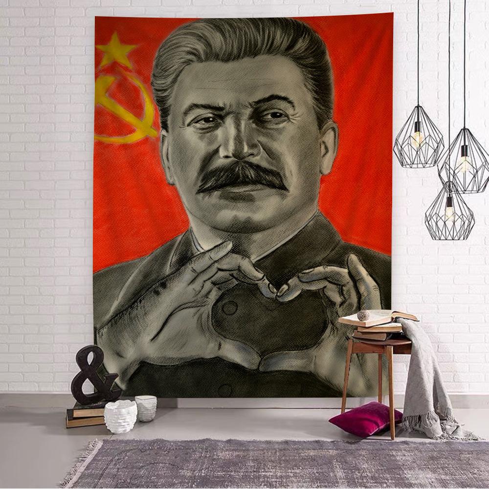 Lenin Joseph Stalin DIY Nástěnná tapiserie Umění Sci-fi Místnost Domácí dekorace Nástěnné umění Dekor