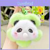 Whimsical Flower Panda Head Plush Keychain Delightful Cartoon Animal Accessory