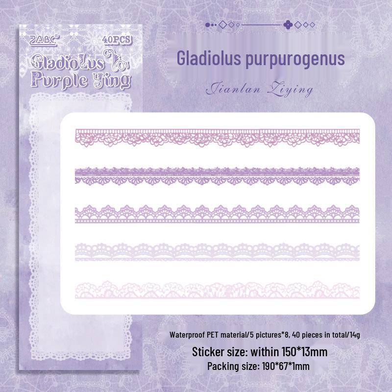 Flower Lace PET Sticker Pack - Decorative Collage and Journal Materials